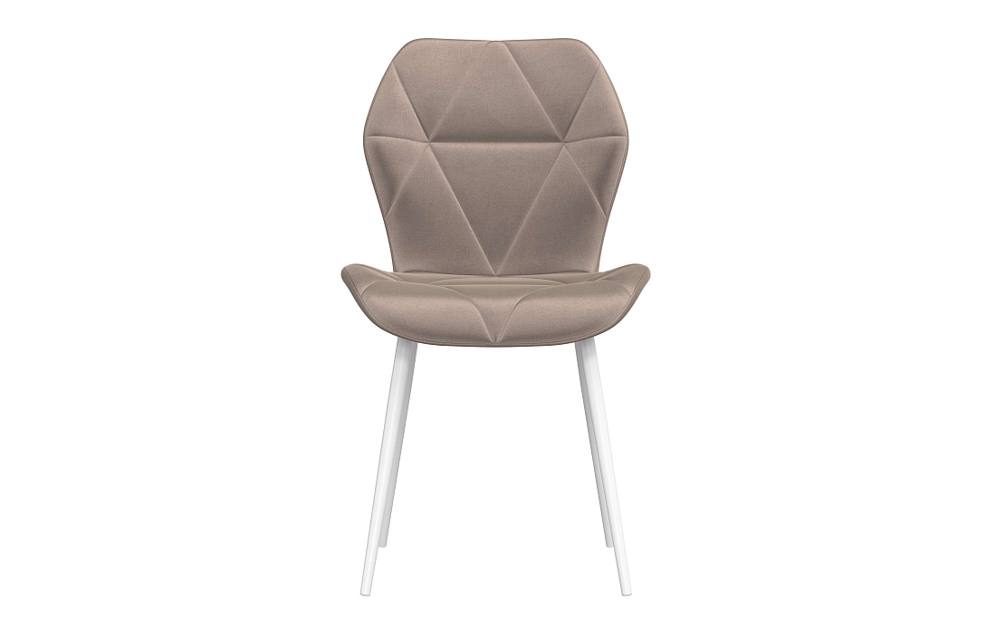 Дора К / стул велюр конфетти мокко/Цвет металл белый